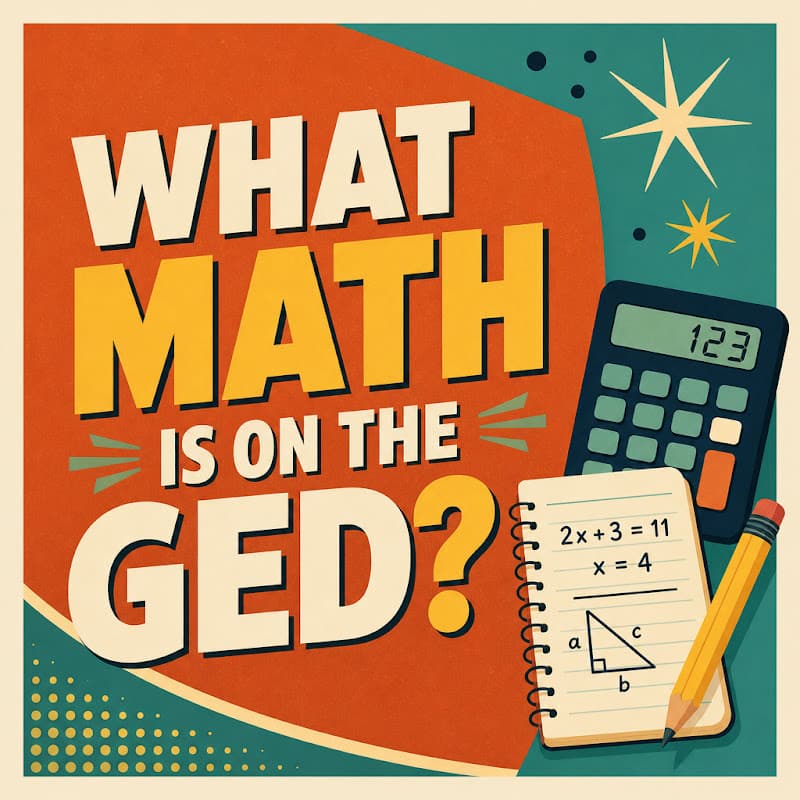 Cover image for What Math Is on the GED Test? Full Topic Breakdown Cover image for blog post: What Math Is on the GED Test? Full Topic Breakdown - Emily Carter